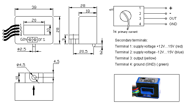  Open-loop Hall current sensor CHF-50C, 100C, 200C, 300C, 400C, 600C